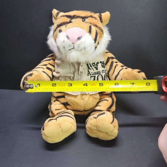 Vintage Wishpets Audubon Zoo New Orleans Tiger Vest Plush Stuffed Animal 2002 - Picture 8 of 8
